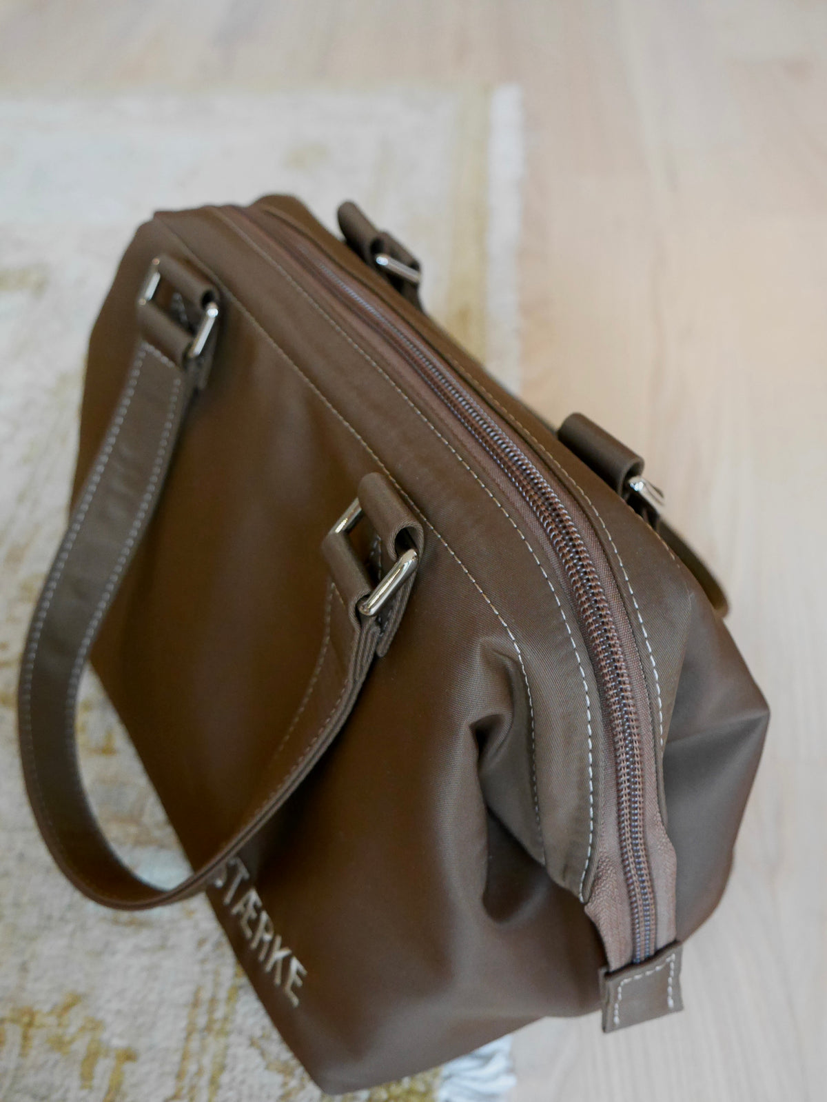 The Mini Gym Bag, now in Espresso